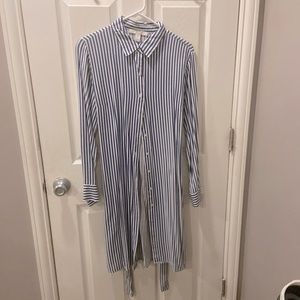 forever 21 blue and white striped dress